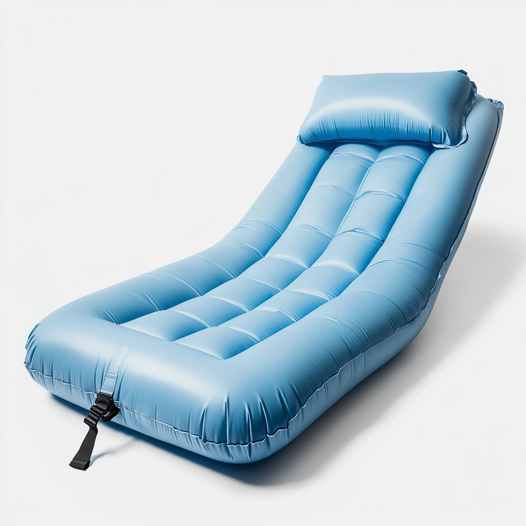 Wipor Inflatable Lounger Air Sofa - Portable Hammock for Camping & Beach - Anti-Air Leaking Technology - Includes Carry Bag & Side Pockets - Sky Blue