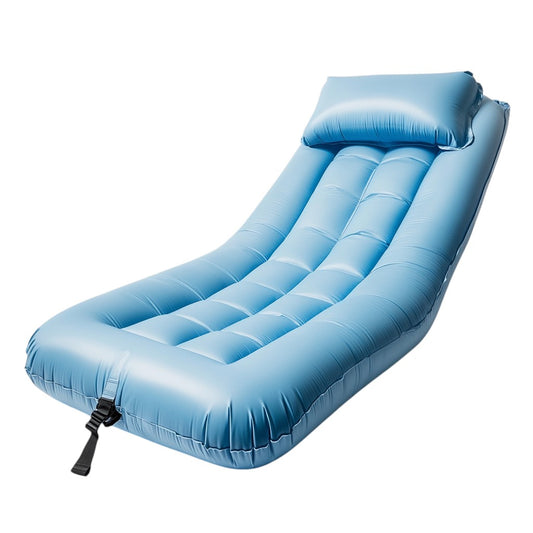 Wipor Inflatable Lounger Air Sofa - Portable Hammock for Camping & Beach - Anti-Air Leaking Technology - Includes Carry Bag & Side Pockets - Sky Blue